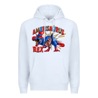 White Amerisaurus rex Premium Hoodie - texasbilliewilder