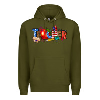 Army Green American teacher Premium Hoodie - texasbilliewilder