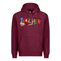 Burgundy American teacher Premium Hoodie - texasbilliewilder