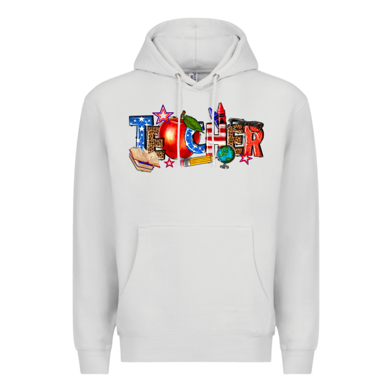 American Teacher Premium Hoodie by texasbilliewilder | Teevron