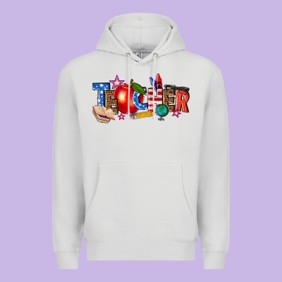 American Teacher Premium Hoodie Designed By Texasbilliewilder