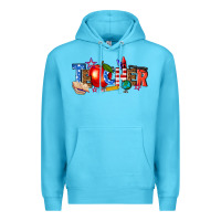 Ocean Blue American teacher Premium Hoodie - texasbilliewilder