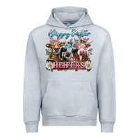Heather Grey Happy Easter Heifers Urban Hoodie - RanaPortraitStore
