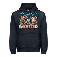 Navy Happy Easter Heifers Urban Hoodie - RanaPortraitStore