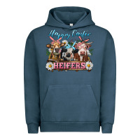 Pigment Midnight Navy Happy Easter Heifers Urban Hoodie - RanaPortraitStore