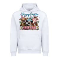 White Happy Easter Heifers Urban Hoodie - RanaPortraitStore