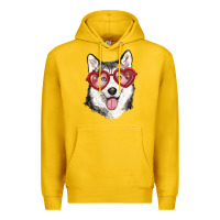 Lemon husky with love glasses Premium Hoodie - RanaPortraitStore