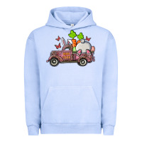Pigment Grape Ice happy easter pink truck with bunny Urban Hoodie - RanaPortraitStore