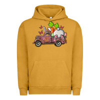 Pigment Peanut Butter happy easter pink truck with bunny Urban Hoodie - RanaPortraitStore