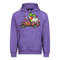 Tulip happy easter pink truck with bunny Urban Hoodie - RanaPortraitStore