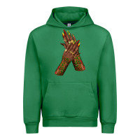 Emerald juneteenth nail art with afro hand Urban Hoodie - texasbilliewilder