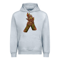 Heather Grey juneteenth nail art with afro hand Urban Hoodie - texasbilliewilder