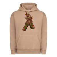 Pigment Burro juneteenth nail art with afro hand Urban Hoodie - texasbilliewilder