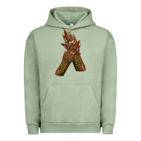 Pigment Oil Green juneteenth nail art with afro hand Urban Hoodie - texasbilliewilder