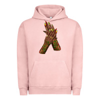 Pigment Salmon juneteenth nail art with afro hand Urban Hoodie - texasbilliewilder