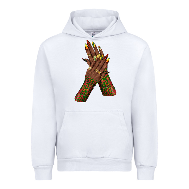 Juneteenth Nail Art With Afro Hand Urban Hoodie by texasbilliewilder | Teevron