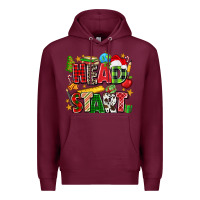 Burgundy head start christmas Premium Hoodie - Zillion Design Studio