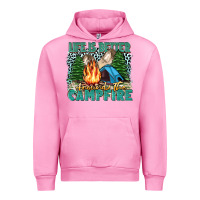Fuchsia Pink life is better around the campfire Urban Hoodie - Zillion Design Studio