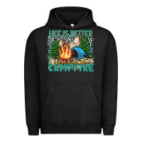 Pigment Black life is better around the campfire Urban Hoodie - Zillion Design Studio