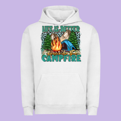 Life Is Better Around The Campfire Urban Hoodie Designed By Zillion Design Studio