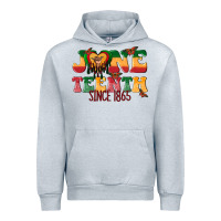 Heather Grey juneteenth since 1865 with heart Urban Hoodie - texasbilliewilder