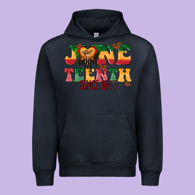 Urban Hoodie juneteenth since 1865 with heart