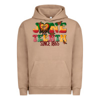 Pigment Burro juneteenth since 1865 with heart Urban Hoodie - texasbilliewilder