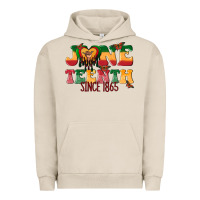 Pigment French Oak juneteenth since 1865 with heart Urban Hoodie - texasbilliewilder