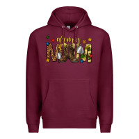 Burgundy army mom Premium Hoodie - texasbilliewilder