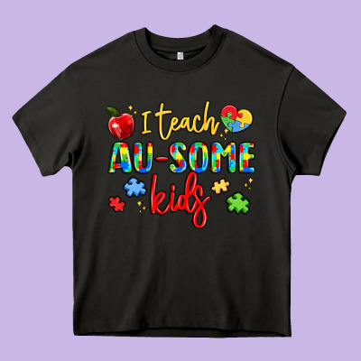 I Teach Au Some Kids Heavy Core Tee Designed By Lillyallendesigns