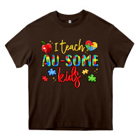 Chocolate Brown i teach au some kids Heavy Core Tee - LillyAllenDesigns