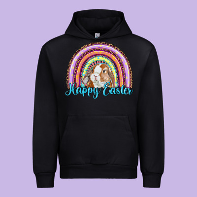 Urban Hoodie happy easter rainbow bunny