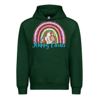 Forest Green happy easter rainbow bunny Urban Hoodie - RanaPortraitStore