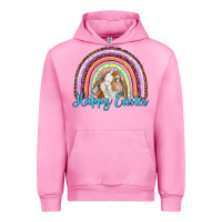 Fuchsia Pink happy easter rainbow bunny Urban Hoodie - RanaPortraitStore