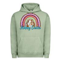 Pigment Oil Green happy easter rainbow bunny Urban Hoodie - RanaPortraitStore