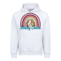 White happy easter rainbow bunny Urban Hoodie - RanaPortraitStore