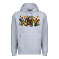 Heather Grey army wife western Premium Hoodie - texasbilliewilder