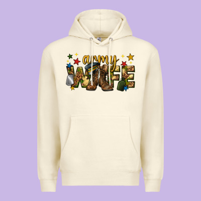 Army Wife Western Premium Hoodie Designed By Texasbilliewilder