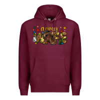 Burgundy army wife western Premium Hoodie - texasbilliewilder