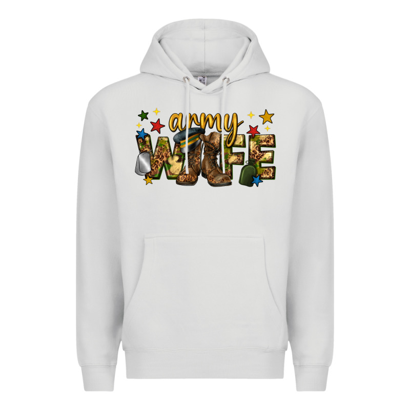 Army Wife Western Premium Hoodie by texasbilliewilder | Teevron