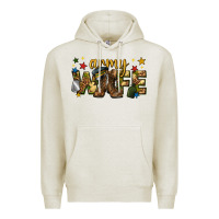 Oatmeal Heather army wife western Premium Hoodie - texasbilliewilder