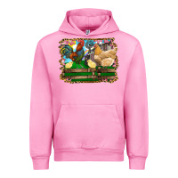 Fuchsia Pink Happy easter rooster chicken and chick Urban Hoodie - RanaPortraitStore