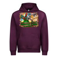Mauve Wine Happy easter rooster chicken and chick Urban Hoodie - RanaPortraitStore