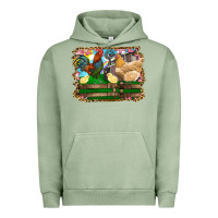 Pigment Oil Green Happy easter rooster chicken and chick Urban Hoodie - RanaPortraitStore