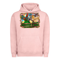 Pigment Salmon Happy easter rooster chicken and chick Urban Hoodie - RanaPortraitStore