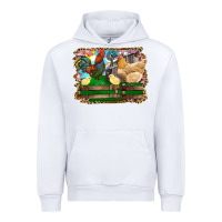 White Happy easter rooster chicken and chick Urban Hoodie - RanaPortraitStore