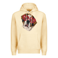 Pina Colada saint bernard with love glasses Premium Hoodie - RanaPortraitStore