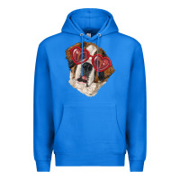 True Royal saint bernard with love glasses Premium Hoodie - RanaPortraitStore