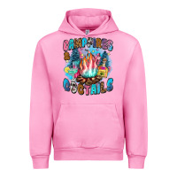 Fuchsia Pink campfires and coctails Urban Hoodie - Zillion Design Studio