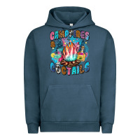 Pigment Midnight Navy campfires and coctails Urban Hoodie - Zillion Design Studio